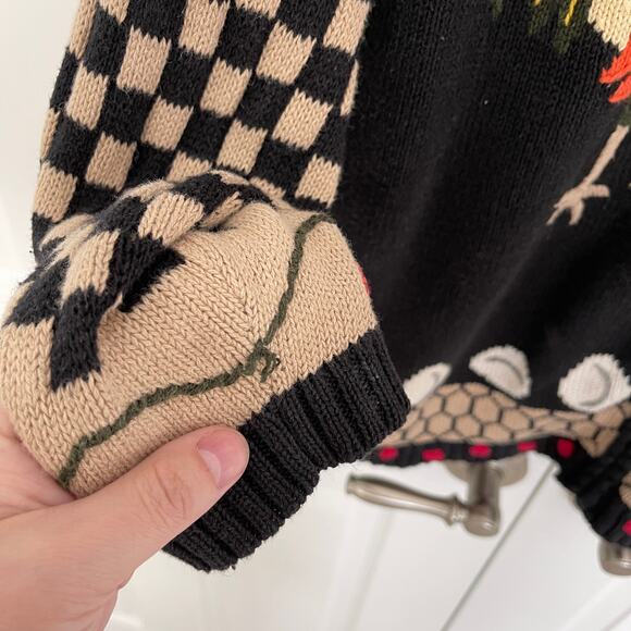 The Quaker Factory Vintage Barn Animals Knit Cardigan - Picture 4 of 9